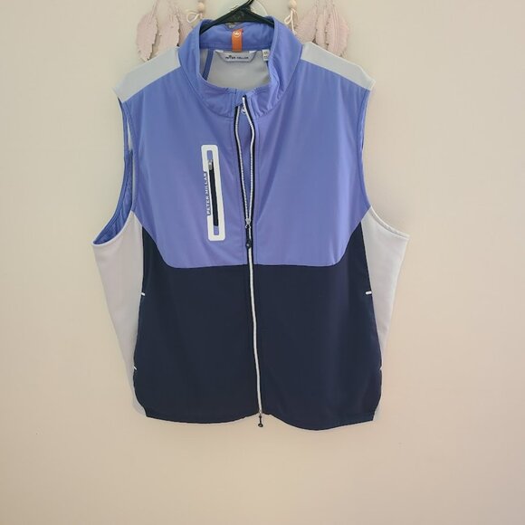 Peter Millar Hyperlight Fuse Colorblock Vest XXL Blue Purple Lightweight Golf - Picture 1 of 13